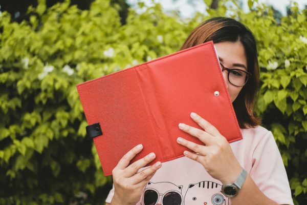 Woman reading a book