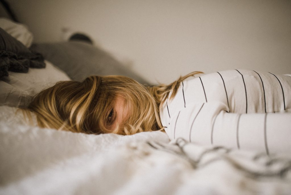 Woman suffering from anxiety